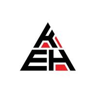 création de logo de lettre triangle keh avec forme de triangle. monogramme de conception de logo triangle keh. modèle de logo vectoriel triangle keh avec couleur rouge. logo triangulaire keh logo simple, élégant et luxueux.