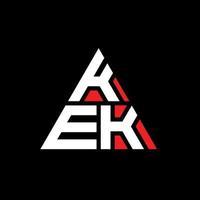 création de logo de lettre triangle kek avec forme de triangle. monogramme de conception de logo triangle kek. modèle de logo vectoriel triangle kek avec couleur rouge. logo triangulaire kek logo simple, élégant et luxueux.