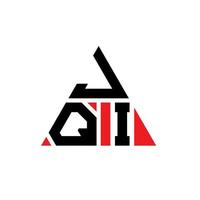 création de logo de lettre triangle jqi avec forme de triangle. monogramme de conception de logo triangle jqi. modèle de logo vectoriel triangle jqi avec couleur rouge. logo triangulaire jqi logo simple, élégant et luxueux.