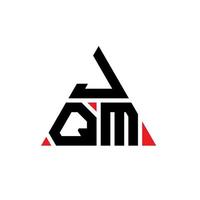 création de logo de lettre triangle jqm avec forme de triangle. monogramme de conception de logo triangle jqm. modèle de logo vectoriel triangle jqm avec couleur rouge. logo triangulaire jqm logo simple, élégant et luxueux.