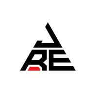 création de logo de lettre triangle jre avec forme de triangle. monogramme de conception de logo triangle jre. modèle de logo vectoriel triangle jre avec couleur rouge. jre logo triangulaire logo simple, élégant et luxueux.