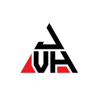 création de logo de lettre triangle jvh avec forme de triangle. monogramme de conception de logo triangle jvh. modèle de logo vectoriel triangle jvh avec couleur rouge. logo triangulaire jvh logo simple, élégant et luxueux.