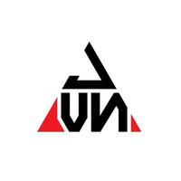 création de logo de lettre triangle jvn avec forme de triangle. monogramme de conception de logo triangle jvn. modèle de logo vectoriel triangle jvn avec couleur rouge. logo triangulaire jvn logo simple, élégant et luxueux.