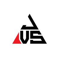 création de logo de lettre triangle jvs avec forme de triangle. monogramme de conception de logo triangle jvs. modèle de logo vectoriel triangle jvs avec couleur rouge. logo triangulaire jvs logo simple, élégant et luxueux.