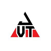 création de logo de lettre triangle jvt avec forme de triangle. monogramme de conception de logo triangle jvt. modèle de logo vectoriel triangle jvt avec couleur rouge. logo triangulaire jvt logo simple, élégant et luxueux.