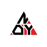 création de logo de lettre triangle noy avec forme de triangle. monogramme de conception de logo triangle noy. modèle de logo vectoriel triangle noy avec couleur rouge. logo triangulaire noy logo simple, élégant et luxueux.