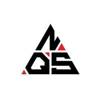 création de logo de lettre triangle nqs avec forme de triangle. monogramme de conception de logo triangle nqs. modèle de logo vectoriel triangle nqs avec couleur rouge. logo triangulaire nqs logo simple, élégant et luxueux.