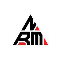 création de logo de lettre triangle nrm avec forme de triangle. monogramme de conception de logo triangle nrm. modèle de logo vectoriel triangle nrm avec couleur rouge. logo triangulaire nrm logo simple, élégant et luxueux.