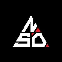 création de logo de lettre triangle nso avec forme de triangle. monogramme de conception de logo triangle nso. modèle de logo vectoriel triangle nso avec couleur rouge. logo triangulaire nso logo simple, élégant et luxueux.