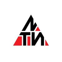 création de logo de lettre triangle ntn avec forme de triangle. monogramme de conception de logo triangle ntn. modèle de logo vectoriel triangle ntn avec couleur rouge. logo triangulaire ntn logo simple, élégant et luxueux.