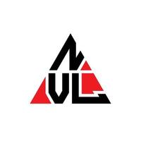 création de logo de lettre triangle nvl avec forme de triangle. monogramme de conception de logo triangle nvl. modèle de logo vectoriel triangle nvl avec couleur rouge. logo triangulaire nvl logo simple, élégant et luxueux.