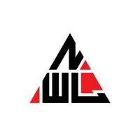 création de logo de lettre triangle nwl avec forme de triangle. monogramme de conception de logo triangle nwl. modèle de logo vectoriel triangle nwl avec couleur rouge. logo triangulaire nwl logo simple, élégant et luxueux.