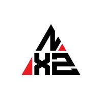 création de logo de lettre triangle nxz avec forme de triangle. monogramme de conception de logo triangle nxz. modèle de logo vectoriel triangle nxz avec couleur rouge. logo triangulaire nxz logo simple, élégant et luxueux.