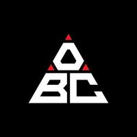 création de logo de lettre obc triangle avec forme de triangle. monogramme de conception de logo triangle obc. modèle de logo vectoriel triangle obc avec couleur rouge. obc logo triangulaire logo simple, élégant et luxueux.