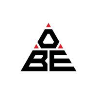 création de logo de lettre obe triangle avec forme de triangle. monogramme de conception de logo triangle obe. modèle de logo vectoriel triangle obe avec couleur rouge. obe logo triangulaire logo simple, élégant et luxueux.