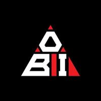 création de logo de lettre triangle obi avec forme de triangle. monogramme de conception de logo triangle obi. modèle de logo vectoriel triangle obi avec couleur rouge. logo triangulaire obi logo simple, élégant et luxueux.