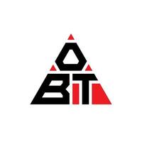 création de logo de lettre triangle obt avec forme de triangle. monogramme de conception de logo triangle obt. modèle de logo vectoriel triangle obt avec couleur rouge. obt logo triangulaire logo simple, élégant et luxueux.