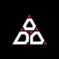 création de logo de lettre triangle odo avec forme de triangle. monogramme de conception de logo triangle odo. modèle de logo vectoriel triangle odo avec couleur rouge. logo triangulaire odo logo simple, élégant et luxueux.