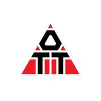 création de logo de lettre triangle ott avec forme de triangle. monogramme de conception de logo triangle ott. modèle de logo vectoriel triangle ott avec couleur rouge. ott logo triangulaire logo simple, élégant et luxueux.