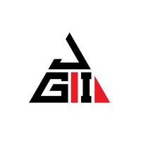 création de logo de lettre triangle jgi avec forme de triangle. monogramme de conception de logo triangle jgi. modèle de logo vectoriel triangle jgi avec couleur rouge. logo triangulaire jgi logo simple, élégant et luxueux.