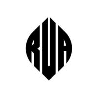 création de logo de lettre de cercle rva avec forme de cercle et d'ellipse. lettres ellipse rva avec style typographique. les trois initiales forment un logo circulaire. rva cercle emblème abstrait monogramme lettre marque vecteur. vecteur