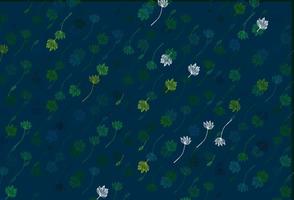 couverture de doodle vecteur bleu clair, vert.