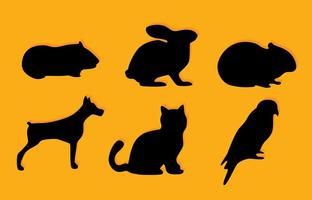 Vecteur animal silhouette icônes