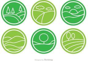 Circulaire Vector Rolling Hills Icons