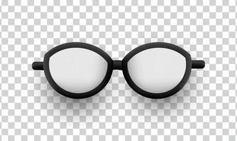 conception unique de vecteur d'icône de lunettes noires 3d isolée sur
