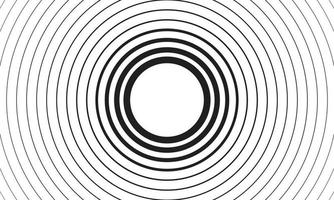 élément radial géométrique. abstrait concentrique, motif géométrique radial fond de cercle de ligne concentrique noir et blanc. concept de lavage et de tempête ou illustration vectorielle simple de l'effet d'entraînement vecteur
