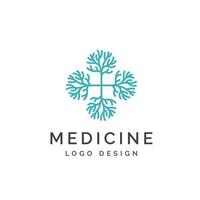 logo médical crosshealth avec motifs neuronaux vecteur