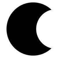 lune luna plat simple vintage lune silhouette symbole talisman bébé pépinière impression lune modèle icône vecteur