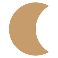 lune luna plat simple vintage lune silhouette symbole talisman bébé pépinière impression lune modèle icône vecteur