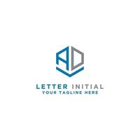 ad lettres icônes initiales monogramme.- création de logo d'inspiration vectorielle - vecteur
