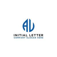 des conceptions de logo d'entreprise inspirantes à partir des lettres initiales de l'icône du logo av. -vecteurs vecteur