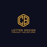 des conceptions de logo d'entreprise inspirantes à partir des lettres initiales de l'icône du logo cb. -vecteurs vecteur