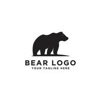 conception d'icône de logo modèle vectoriel de logo d'ours. - vecteur