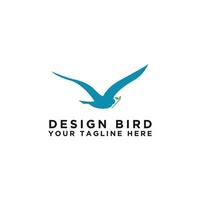 modèle d'icône d'oiseau de création de logo vectoriel