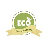 label écologique, logo. concept de produit biologique et naturel. vecteur