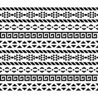 modèle sans couture aztèque tribal maori polynésien. arrière-plan pour tissu, papier peint, modèle de carte, papier d'emballage, tapis, textile, couverture. motif de style de tatouage ethnique vecteur