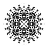 icône de symbole de dentelle de cercle rond de mandala. modèle de mandala oriental abstrait. icône d'élément élégant motif arabesque de style yoga vecteur