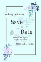 modèle de flyer d'invitation de mariage vecteur