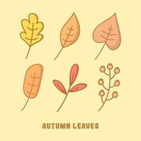 conception de forme de feuilles d'automne sur fond isolé vecteur