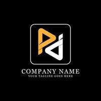 lettre initiale simple p et d vecteur de conception de logo, facile à utiliser pour votre entreprise de logo
