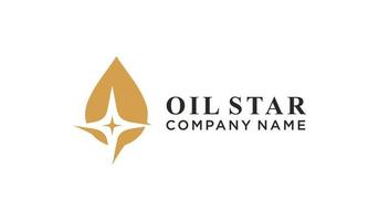 création de logo d'huile de beauté de marque star vecteur
