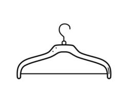 icône cintre, accessoire garde-robe cabine d'essayage. illustration vectorielle d'un isolat sur fond blanc. vecteur
