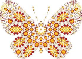 papillon mandala ornement vecteur dessiné à la main peut être utilisé pour le textile téléphone cas impression carte de voeux etc