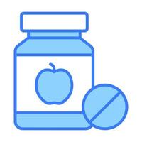 conception de concepts modernes de vitamines, illustration vectorielle vecteur