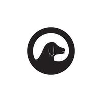 modèle de conception d'illustration vectorielle icône chien vecteur