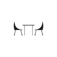 logo table et chaise vecteur